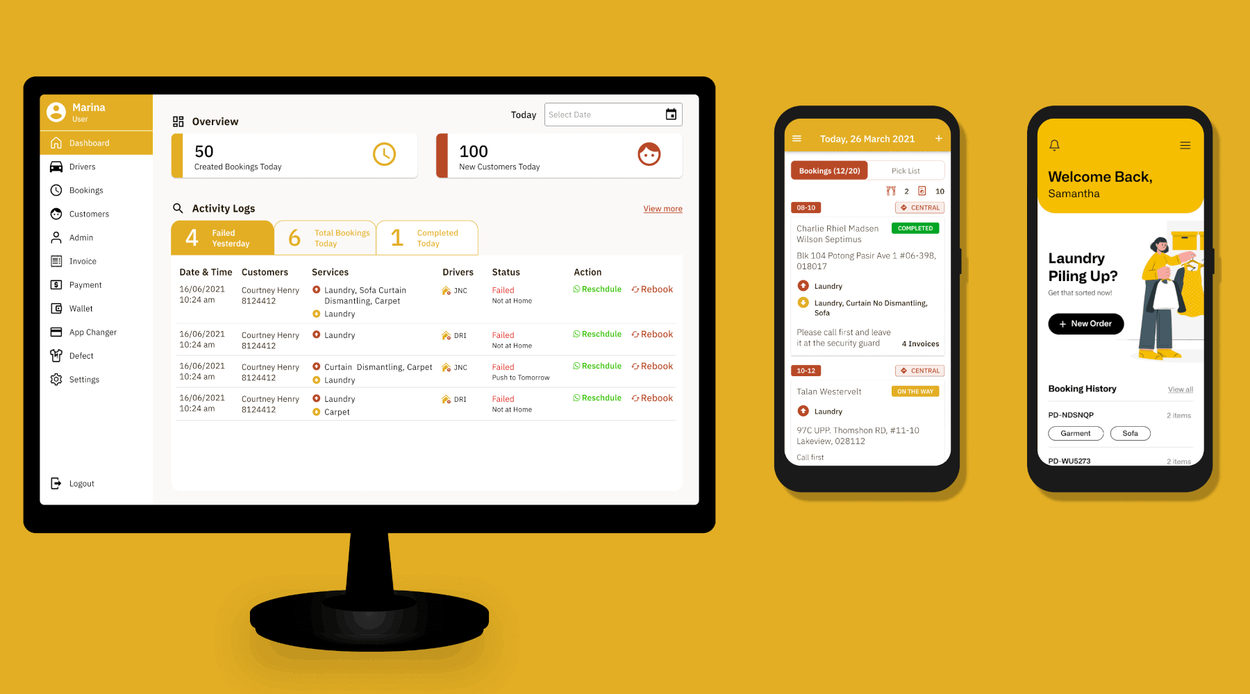 Presto Drycleaner interface